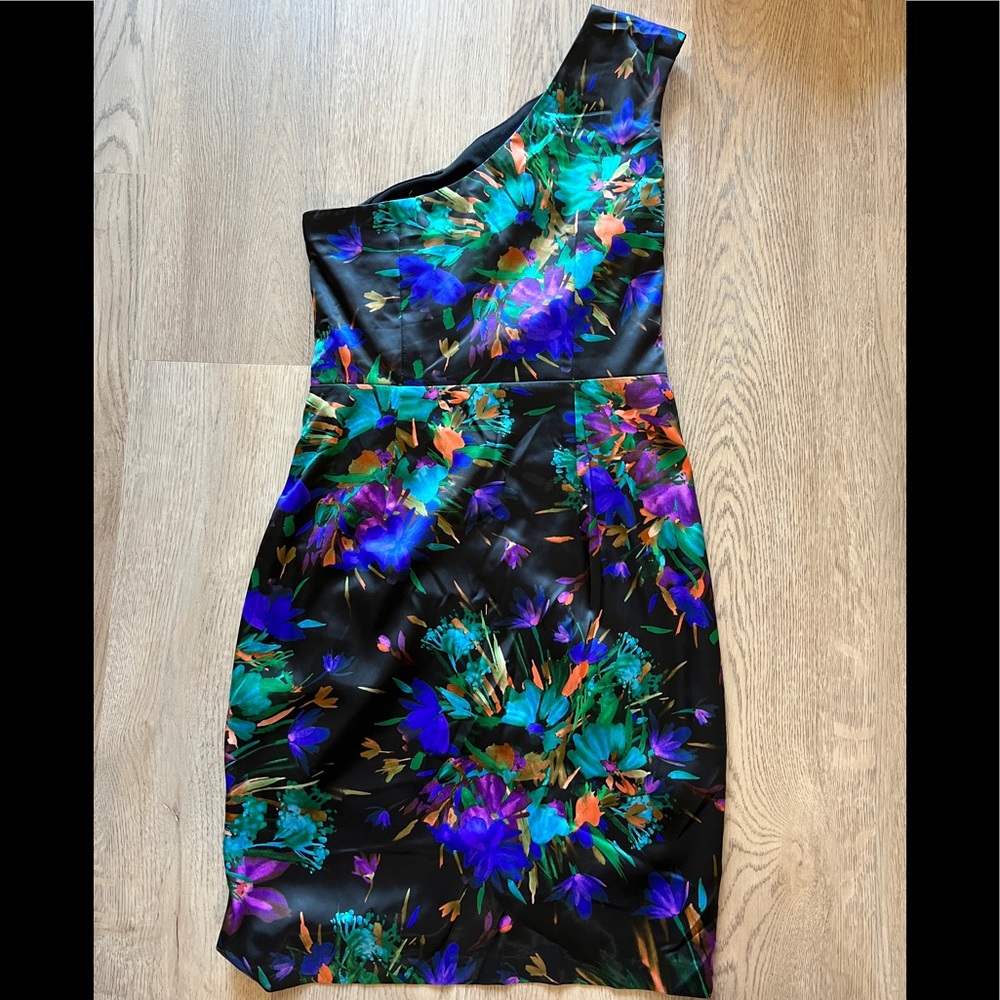 One Shoulder Jewel Tone dress